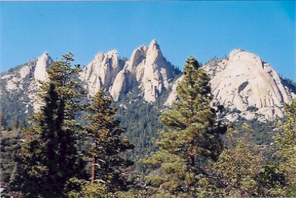 The Needles rock formation.